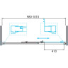 Душевая дверь 110 см BELBAGNO DUE-BF-1-110-C-Cr