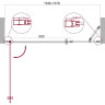 Душевая дверь BELBAGNO ETNA-B-11-100+60-C-Cr