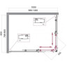 Душевой уголок 100x80 см BELBAGNO UNO UNO-195-AH-2-100/80-P-Cr