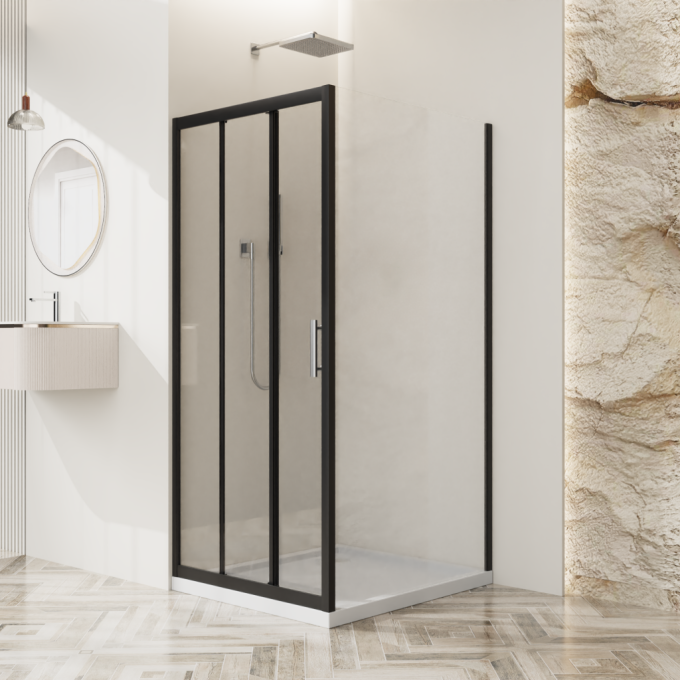 Душевой уголок BELBAGNO UNO-195-AHF-31-90/100-C-NERO