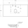 Столешница 100 см Marmo Crema Opaco BELBAGNO KEP-100-MCO-W0