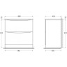 Тумба Bianco Lucido 59,6 см BELBAGNO ACQUA ACQUA-600-2C-SO-BL
