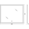 Зеркало BELBAGNO SPC-GRT-800-800-LED-TCH-RAD с встроенным светильником